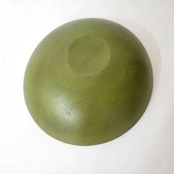 Hand Painted Folk Art Dough Bowl with Herbs - Picture 4 of 4